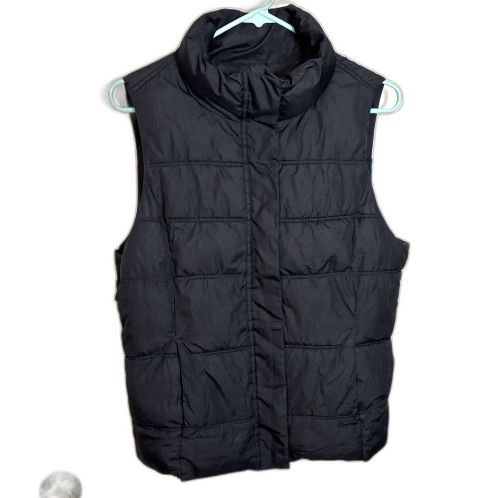 Gap Weekend Puffer Vest Women’s Medium Black Quilted Gorpcore